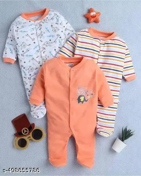 100% Cotton Rompers/Sleepsuits/Jumpsuit/Night Suits/Dungaree/Bodysuit Outfit for Baby Boys & Girls, Infants, New Borns
