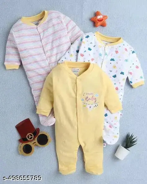 100% Cotton Rompers/Sleepsuits/Jumpsuit/Night Suits/Dungaree/Bodysuit Outfit for Baby Boys & Girls, Infants, New Borns