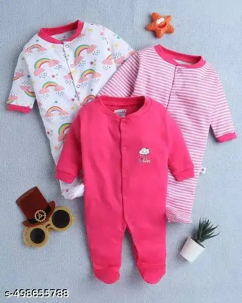 100% Cotton Rompers/Sleepsuits/Jumpsuit/Night Suits/Dungaree/Bodysuit Outfit for Baby Boys & Girls, Infants, New Borns