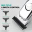 TECHFADE 071 Professional Hair Trimmer – All-in-One Full Body Grooming Kit (Silver)