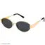 Eyeden's Trendy & Fashionable UV 400 Protected Oval Sunglasses (Free Size) For Women's (Gold & Black)