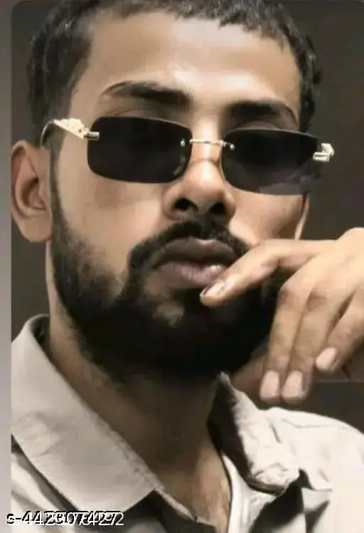 Pironixx MC Stan-Inspired Rectangular Sunglasses For Men Women - Get the Celebrity Look