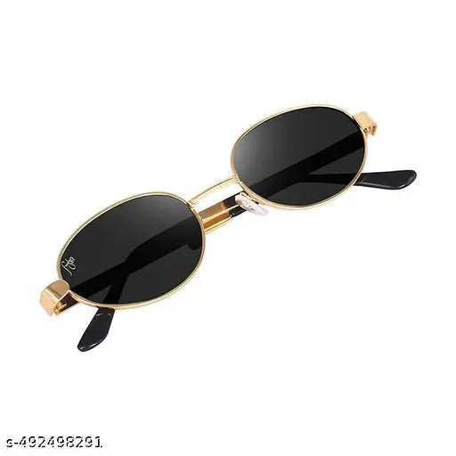 A LUINS Unisex Retro Oval Sunglasses | UV 400 Protection | Stylish & Durable Metal Frame