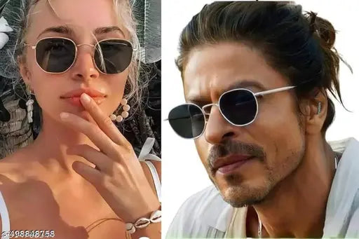 Unisex Rectangular Sunglasses with UV Protection – Black Plastic Frame | Pack of 4