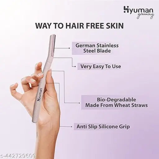 Hyuman® Ice roller for face + 4 facial razors for women, face massager & facial hair remover razor