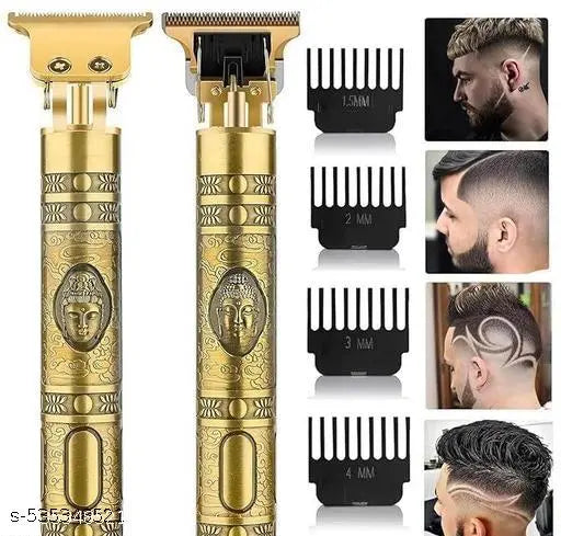 T9 Professional Cordless Hair &amp; Beard Trimmer – Gold (Rechargeable, Waterproof) Unisex | Premium Design | High-Performance |