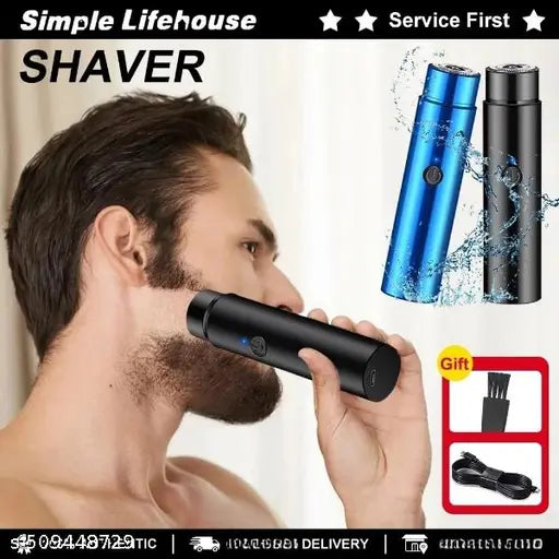 Mini Electric Shaver | Pocket Size Waterproof Razor Washable Portable Shaving Beard Trimmer Rechargeable Men and Women Shaver